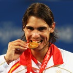 Rafa Nadal Ganando en los Juegos Olímpicos de Beijing, la medalla de oro